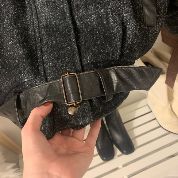 Vintage Wool & Leather Bomber Jacket - Picture 6 of 13